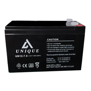 باتری UPS با ولتاژ 12 ولت و شدت جریان 7 آمپرساعت مدل UN12-7.0