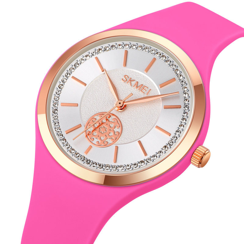 ساعت مچی عقربه ای دخترانه اسکمی مدل بند پیو کد sk