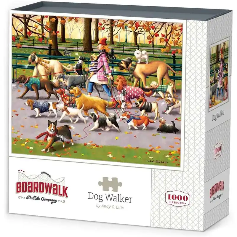 پازل 1000 تکه مدل پیاده روی با حیوانات طرح Dog Walking