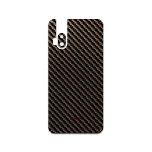 MAHOOT Glossy-Brown-Fiber Cover Sticker for motorola One Hyper