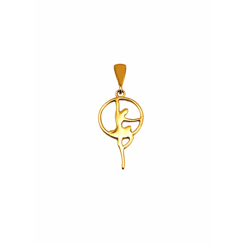 آویز گردنبند طلا 18 عیار زنانه مان گالری طرح بالرین کد M-100096