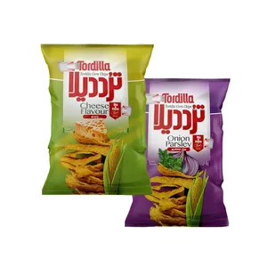 چیپس ذرت ترددیلا طعم پنیری و پیاز جعفری - 100 گرم بسته 2 عددی