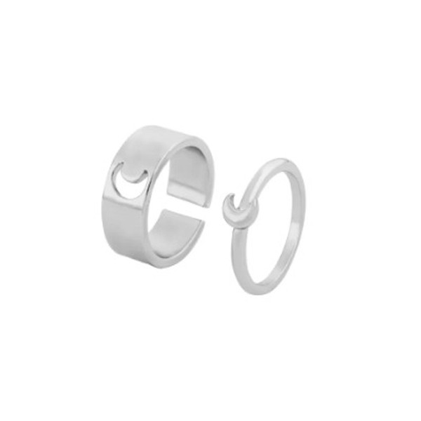 انگشتر زنانه مدل ماه کد 541112 مجموعه دو عددی انگشتر زنانه مدل ماه کد 541112 مجموعه دو عددی