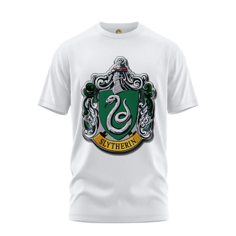 تی شرت آستین کوتاه زنانه هومرو مدل TW245 طرح هری پاتر اسلیترین