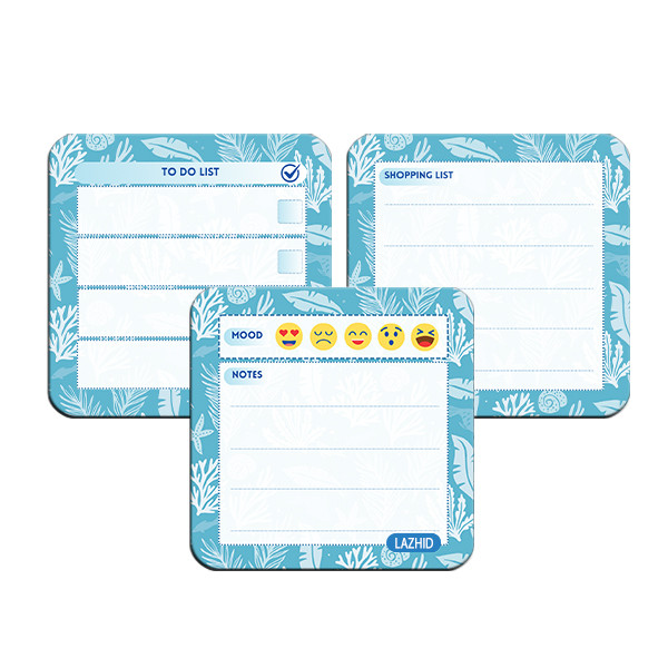 تخته وایت برد لاژید مدل برنامه ریزی سایز 9X9 سانتی متر مجموعه 3 عددی