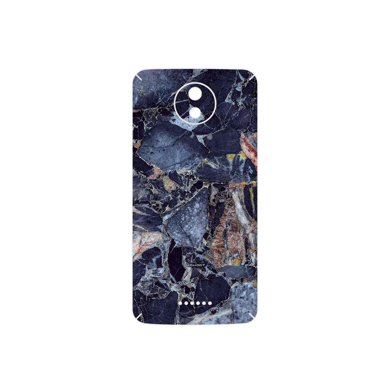 برچسب پوششی ماهوت مدل Broken black marble مناسب برای گوشی موبایل موتورولا Moto C Plus