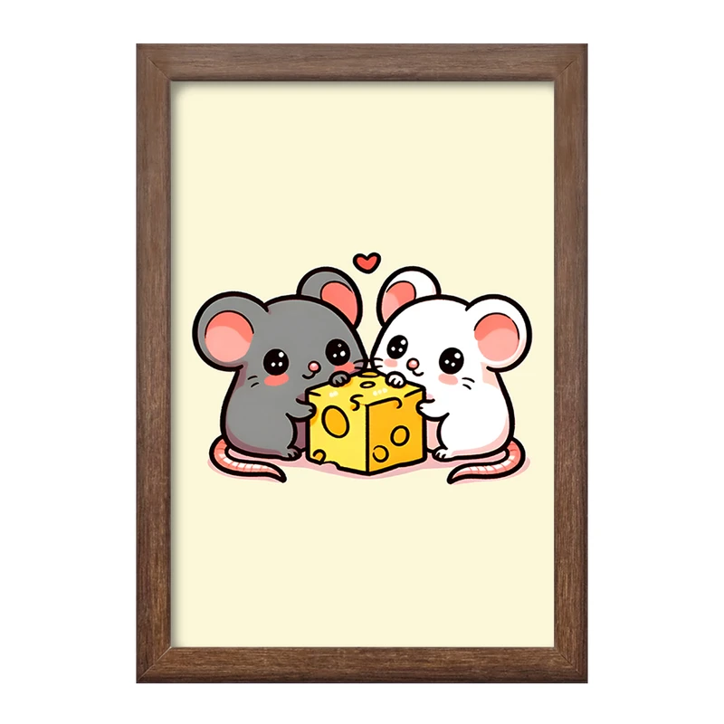 تابلو خندالو طرح موش های بامزه کد F7585