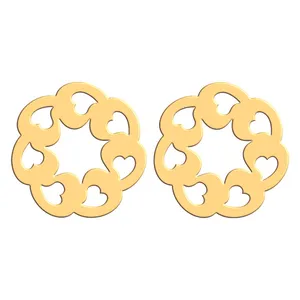 گوشواره طلا 18 عیار زنانه فرشته مدل قلب WEL-000055