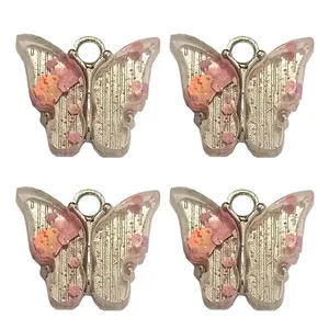 آویز دخترانه مدل پروانه خالدار کد 169 بسته 4 عددی