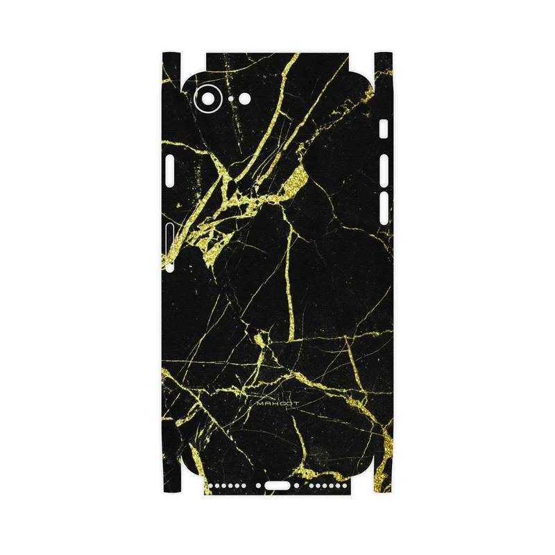برچسب پوششی ماهوت مدل Graphite-Gold-Marble-FullSkin مناسب برای گوشی موبایل اپل iPhone SE 2022