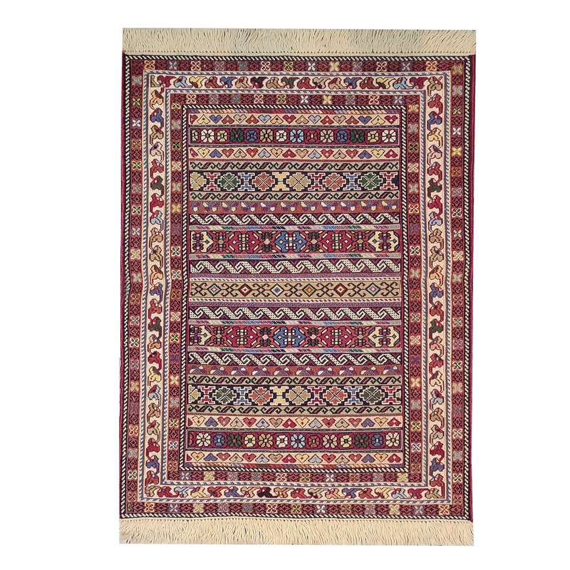 گلیم دستباف زرع چارک طرح سوزنی مدل AA251