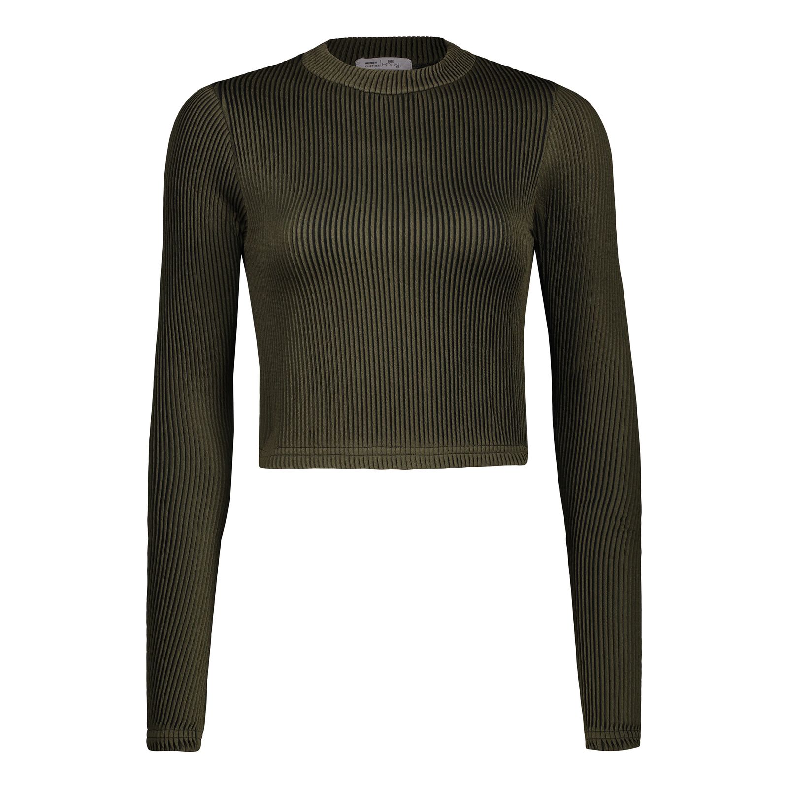 کراپ‌ تی‌شرت آستین بلند زنانه مون‌سا مدل 41082410003-49 -  - 1