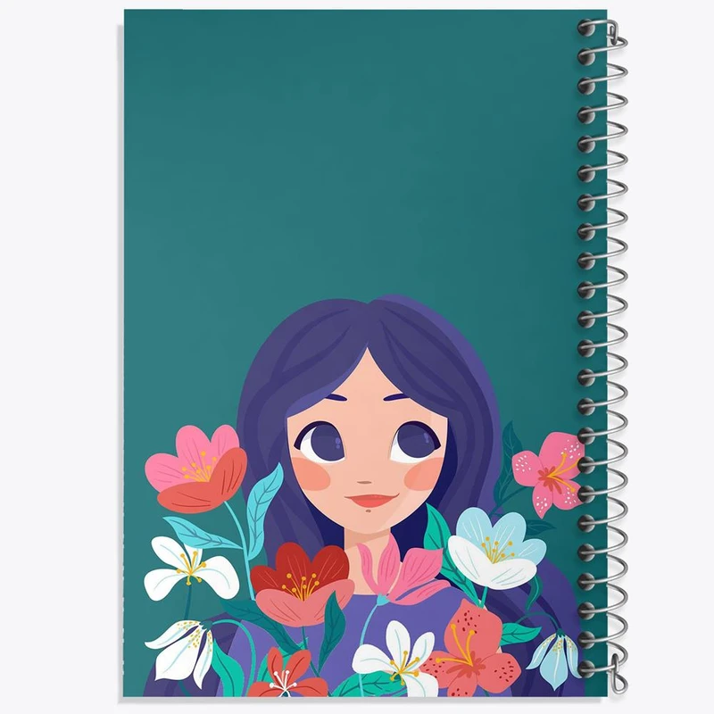 دفتر ژورنال نویسی 50 برگ خندالو مدل نقطه ای طرح دختر قوی Girl Power کد 28958