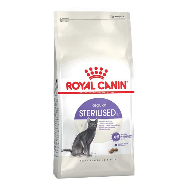 غذای خشک گربه رویال کنین مدل strilised regular وزن 2 کیلوگرم