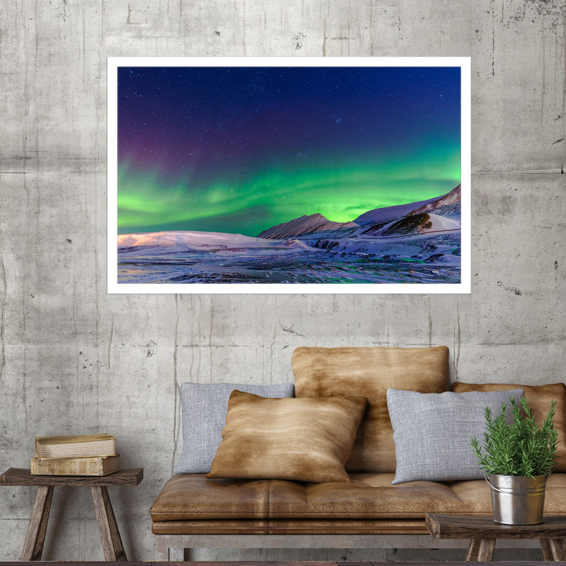 تابلو نوری بکلیت طرح شفق های شمالی نروژ مدل W-MO1500