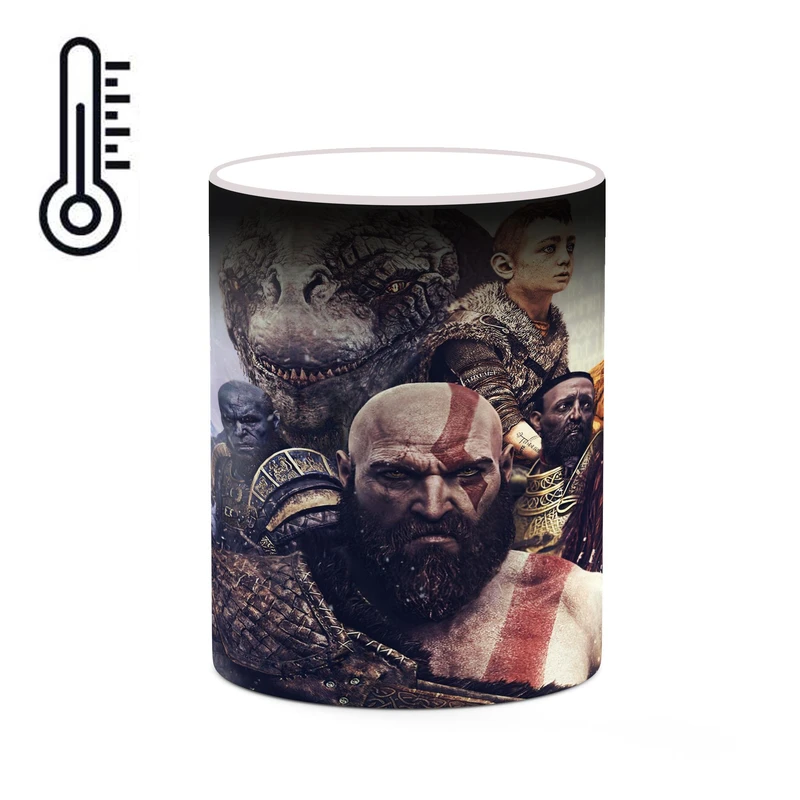 ماگ حرارتی کاکتی طرح گاد آف وار God Of War مدل mgh40699