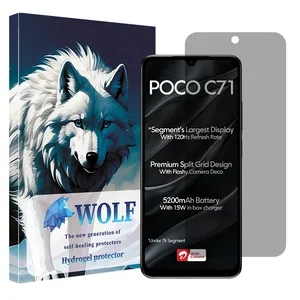 Wolf Tough model privacy screen protector suitable for Xiaomi Poco C71 mobile phone