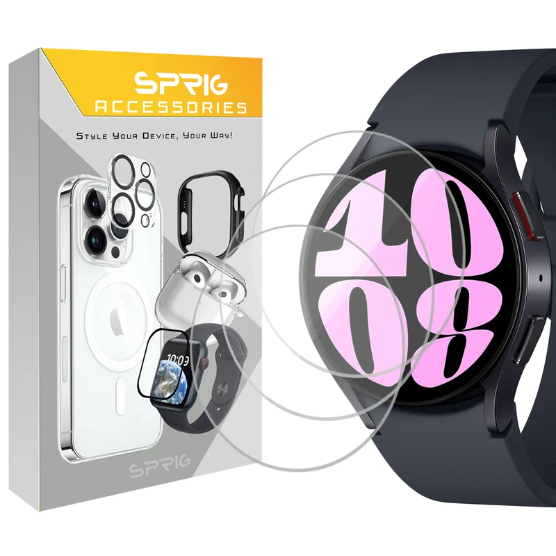 محافظ صفحه نمایش شیشه ای اسپریگ مدل SPG مناسب برای ساعت هوشمند سامسونگ Galaxy watch 5 44mm مجموعه 3 عددی