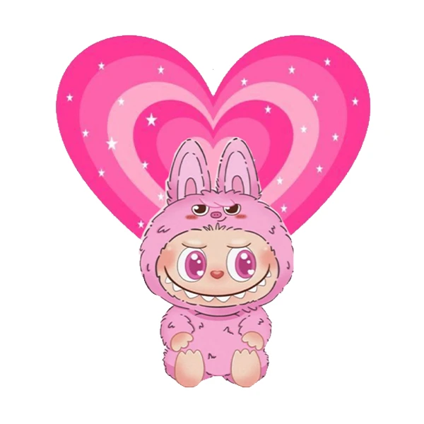  استیکر پارچه و لباس پاد آفرین طرح لبوبو کد 5393