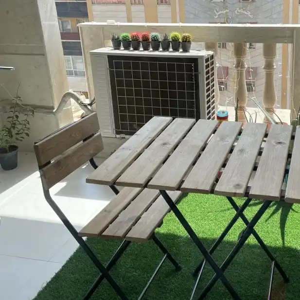 میز و صندلی سفری مدل تاشو چوبی کد 6060