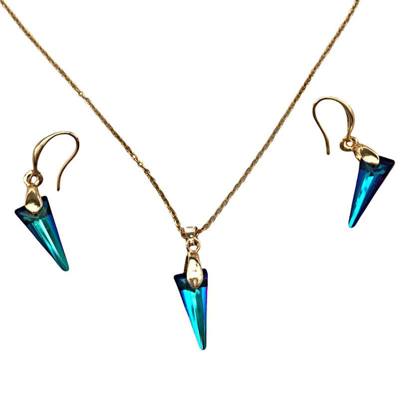 نیم ست زنانه مدل مثلث شیشه‌ای کد 78077