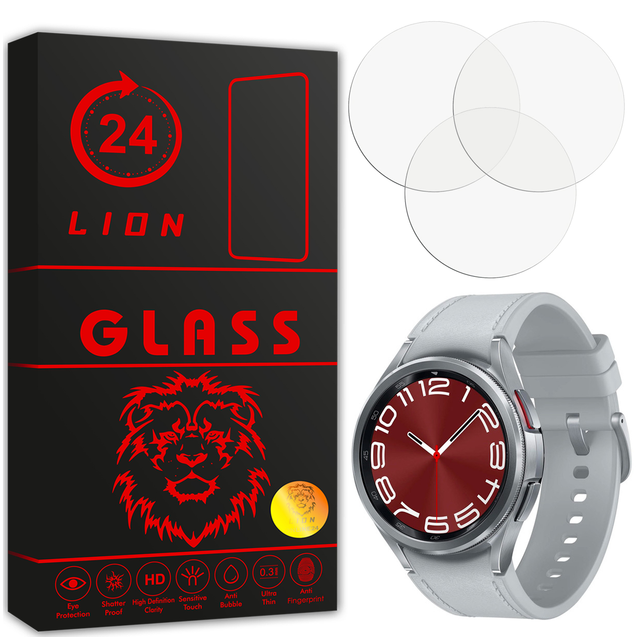 محافظ صفحه نمایش لاین مدل RB007 مناسب برای ساعت هوشمند سامسونگ Galaxy Watch 6 Classic 43mm بسته سه عددی