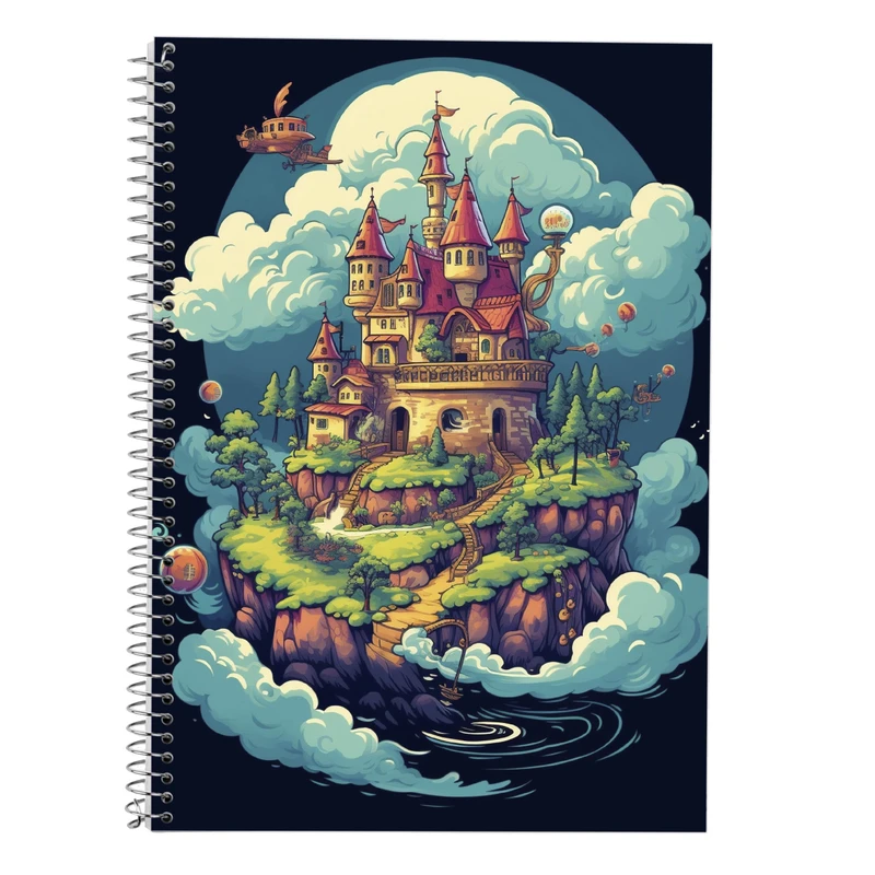 دفتر زبان 50 برگ مدوپد مدل سه خط طرح Ghibli کد DF2554