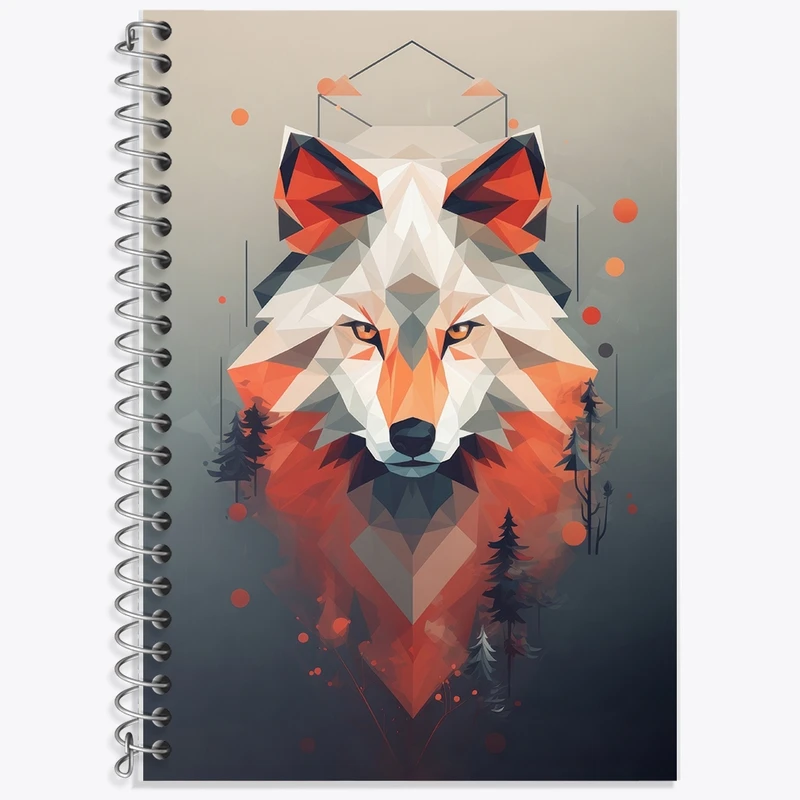 دفتر لغت 50 برگ خندالو طرح گرگ کد F2629