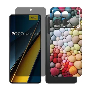 Glass Together model privacy Screen Protector Suitable for Xiaomi Poco X6 Pro Mobile Phone with Back cover sticker