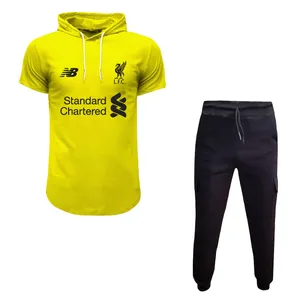 ست تی شرت کلاهدار و شلوار مردانه مدل لیورپول کد 2865