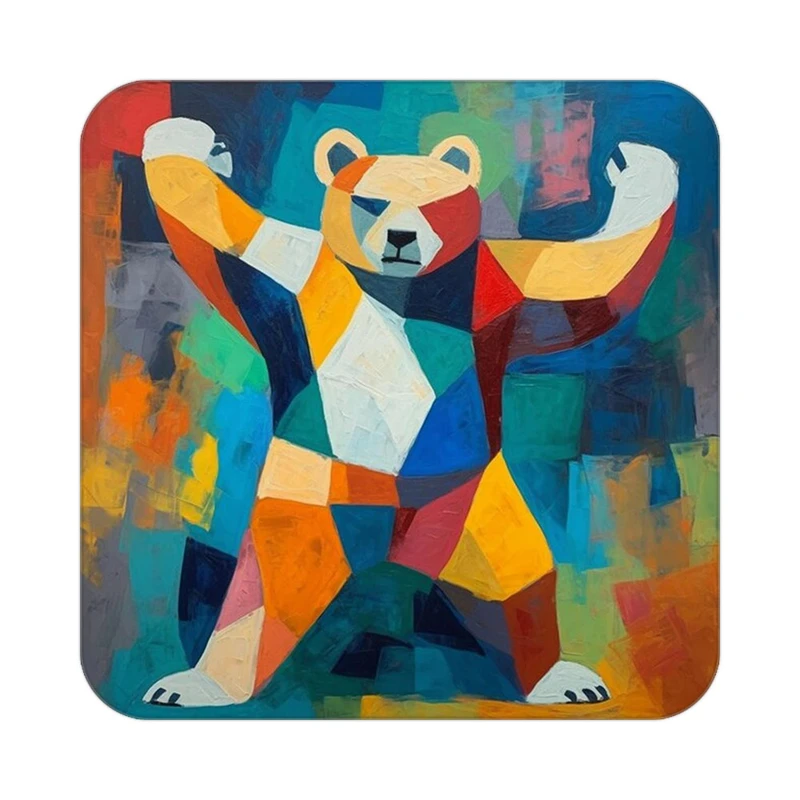 زیر لیوانی کاکتی طرح حیوانات رنگی مدل mp26002