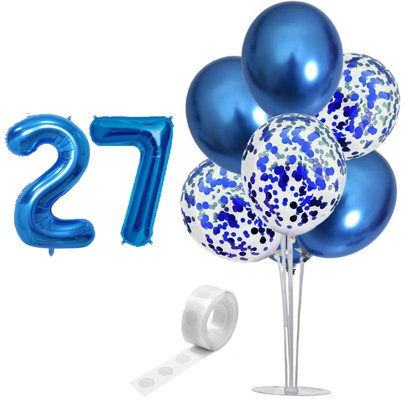  بادکنک آرایی مستر تم طرح کروم شیشه ای پولکی کد 27 بسته 11 عددی