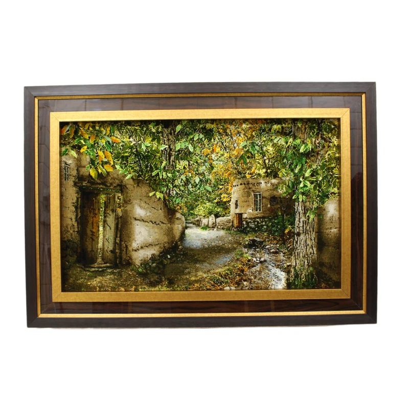 تابلو فرش دستباف طرح کوچه باغ بهار کد 1128