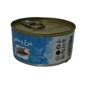کنسرو غذای گربه وکسی مدل مرغ و ماهی وزن 110 گرم