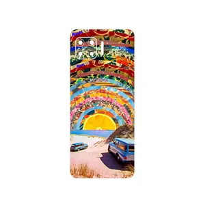 MAHOOT Collage of Orange Sky Cover Sticker for Motorola Moto G 5G Plus