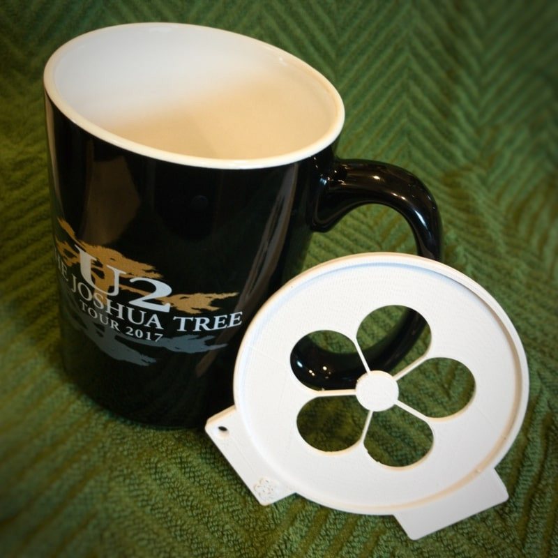 شابلون قهوه مدل Flower