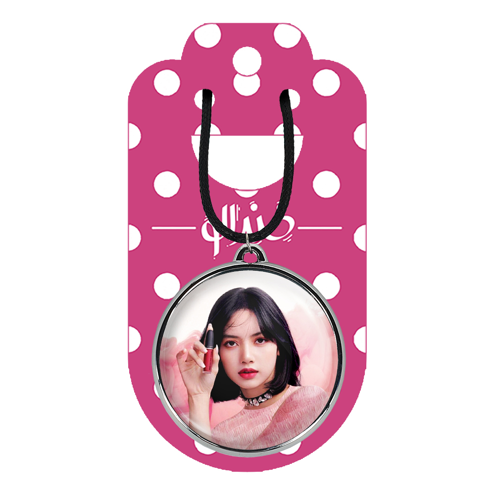 گردنبند خندالو مدل لیسا بلک پینک کد 1432814329