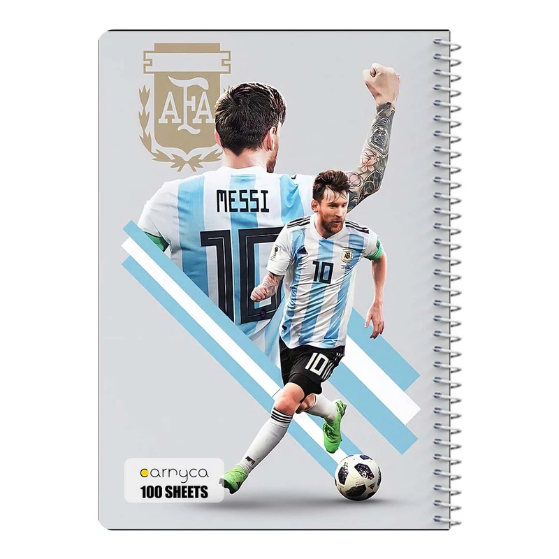 دفتر مشق 100 برگ سیمی کارنیکا طرح مسی Messi کد 57036