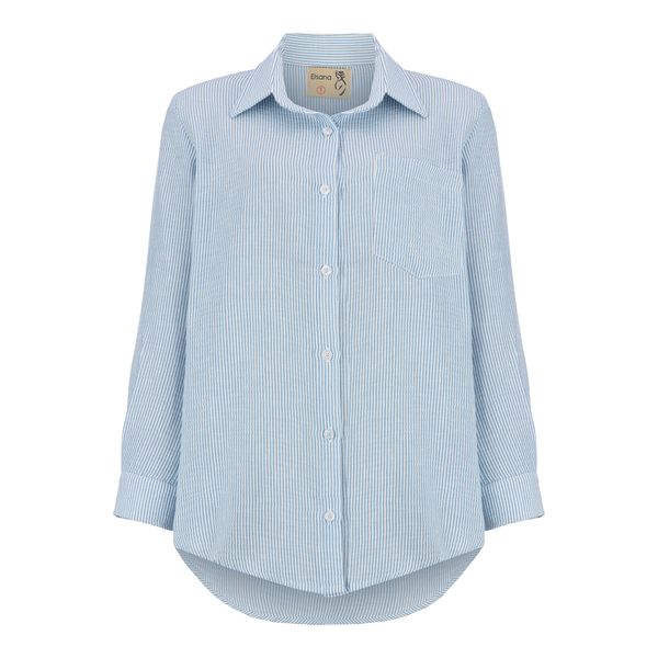 مانتو شومیزی زنانه السانا مدل سولینا کد 220522 رنگ آبی