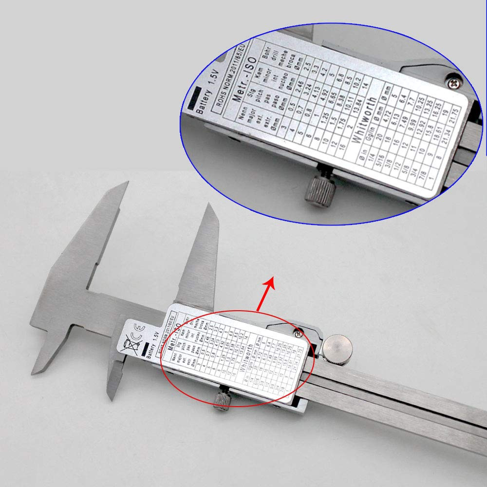 کولیس دیجیتال تمام فلزی سیلور مدل 150 گستره 0-150 میلیمتر