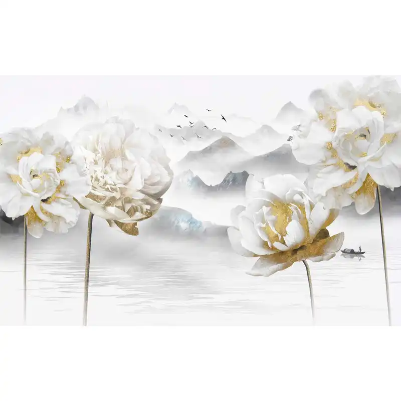 پوستر دیواری طرح گل و غنچه کد 973