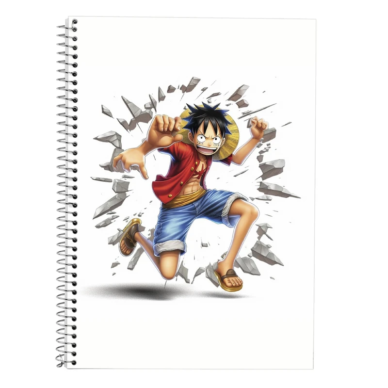 دفتر زبان 50 برگ مدوپد مدل دوخط طرح وان پیس One Piece کد DF10756