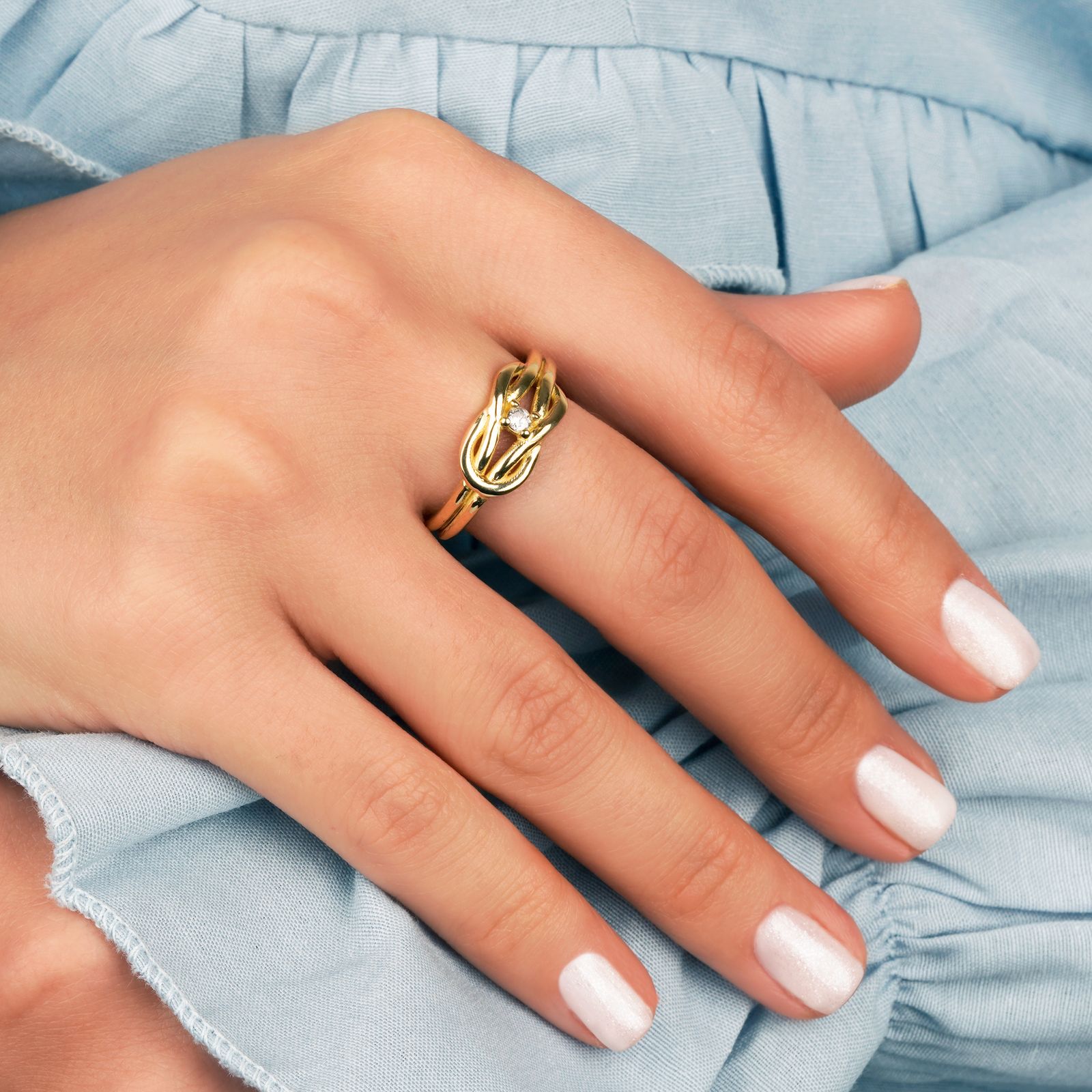 انگشتر طلا 18 عیار زنانه جواهری سون مدل 3621 -  - 4