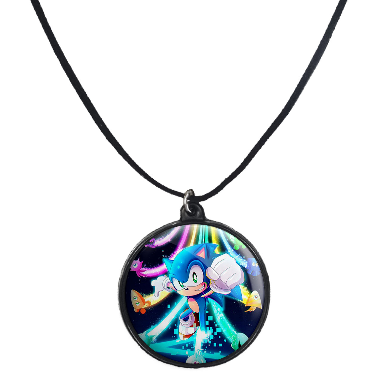 گردنبند پرمانه طرح سونیک کد pmb.15036 مدل دو طرفه