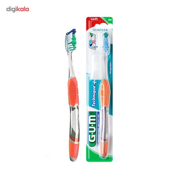مسواک جی یو ام مدل Technique Complete Care با برس نرم main 1 1