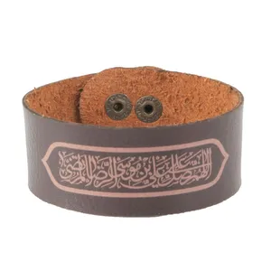 دستبند مدل چرم طرح صلوات امام رضا علیه السلام کد 60002247