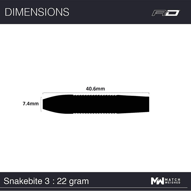 دارت یدک رد دراگون مدل SNAKEBITE3 کد 22g بسته 3 عددی