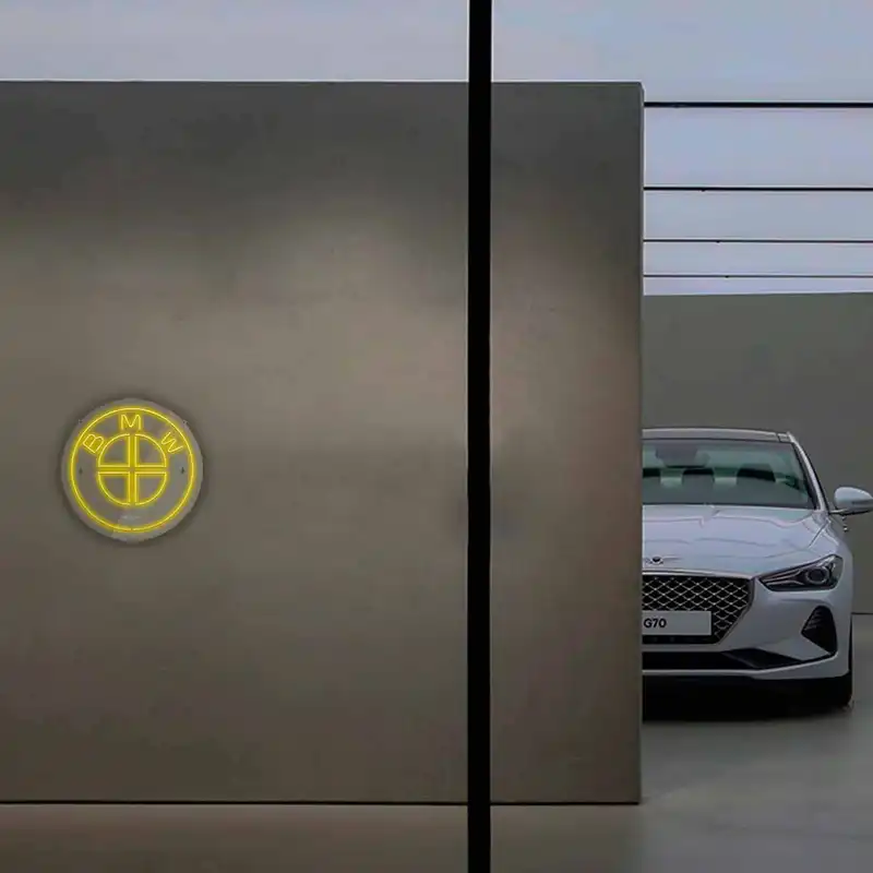 چراغ دیواری نئون دیزاین طرح Bmw_YL