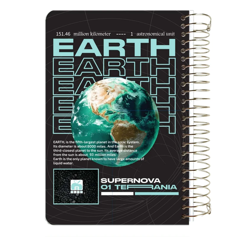 سررسید پالتویی سال 1405 آلما مدل روزانه طرح EARTH کد 1033