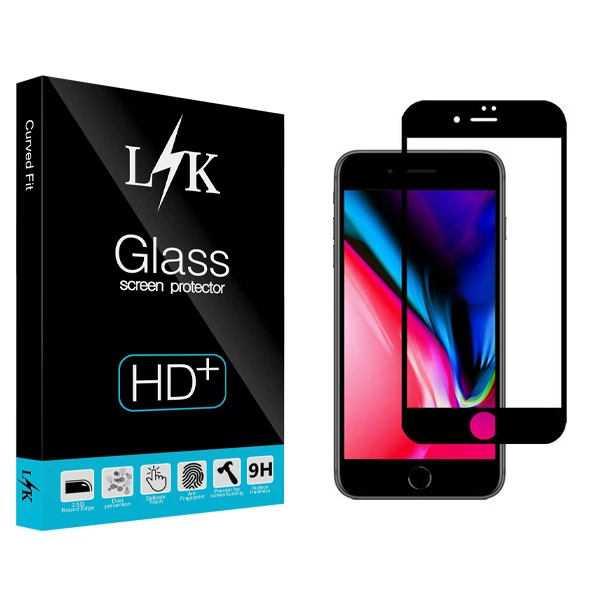 محافظ صفحه نمایش ال کی مدل Hard glass مناسب برای گوشی موبایل اپل iPhone 8 Plus